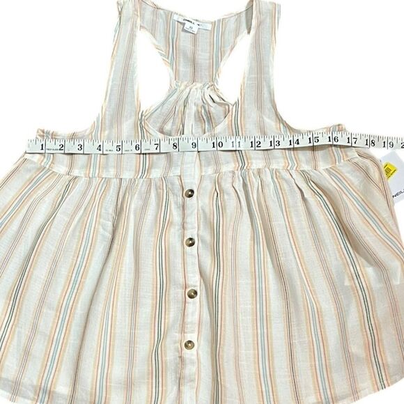 O’Neill Meyer Stripe Woven Sleeveless Button-Up Top, Size XS, NWT - Picture 5 of 8